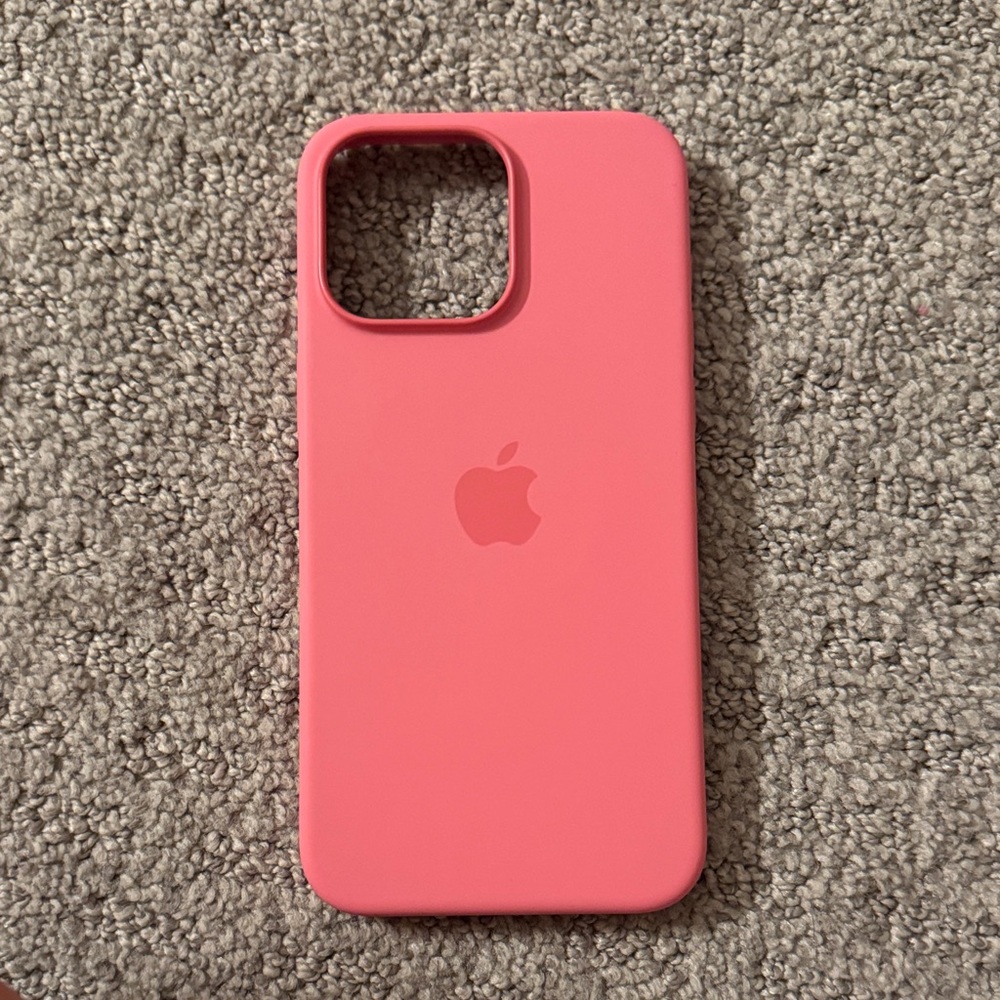 Apple Coral Silicone iPhone Case 15 pro max
